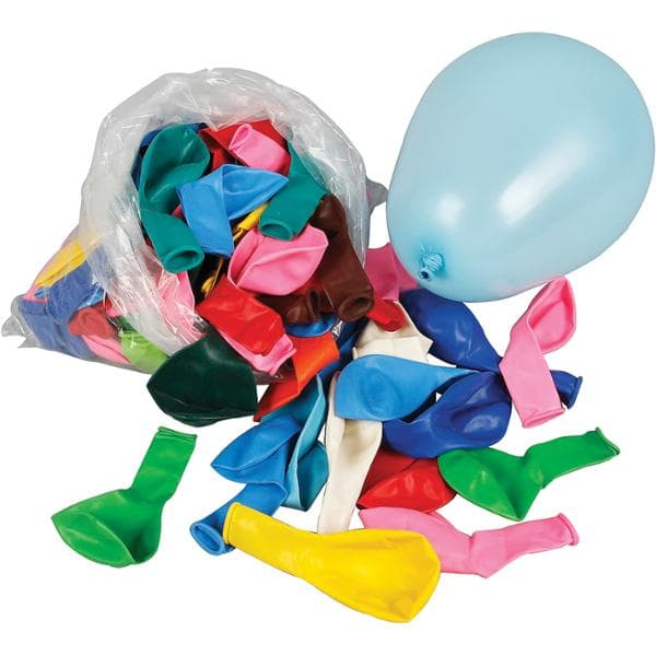 Balloner, runde, pakke a 100 assorterede farver