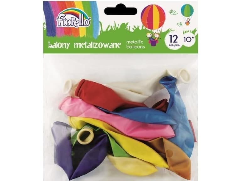 Fiorello Balloons Metal 10 '' mix 12 pieces FIORELLO