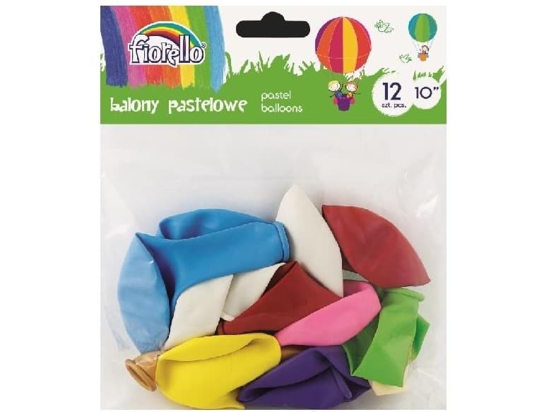 Fiorello Balloons Pastel 10 '' mix 12 pieces FIORELLO