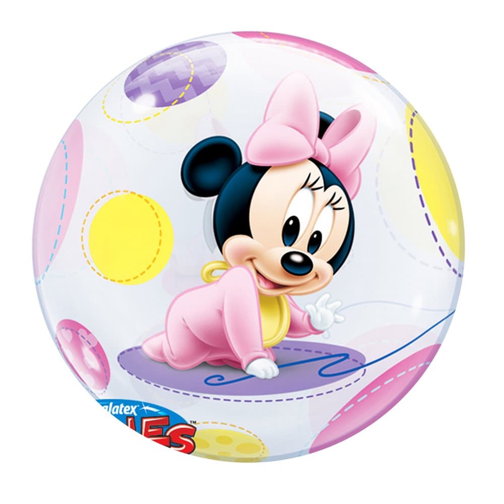 Qualatex 22 Inch Single Disney Baby Minnie Mouse Bubble Balloon