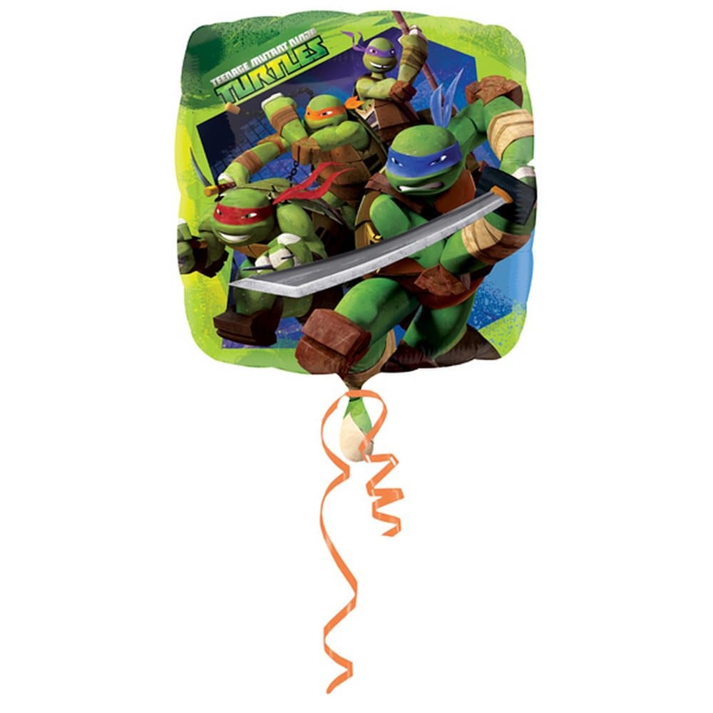 Amscan 18 Inch Teenage Mutant Ninja Turtles Square Foil Balloon