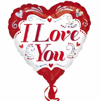 Anagram I Love You Holographic Foil Balloon