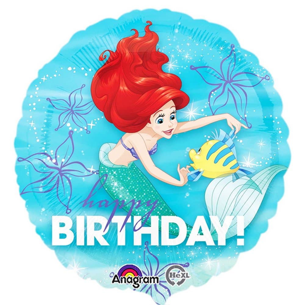 Anagram Ariel Dream Big Birthday 18 Inch Circle Foil Balloon