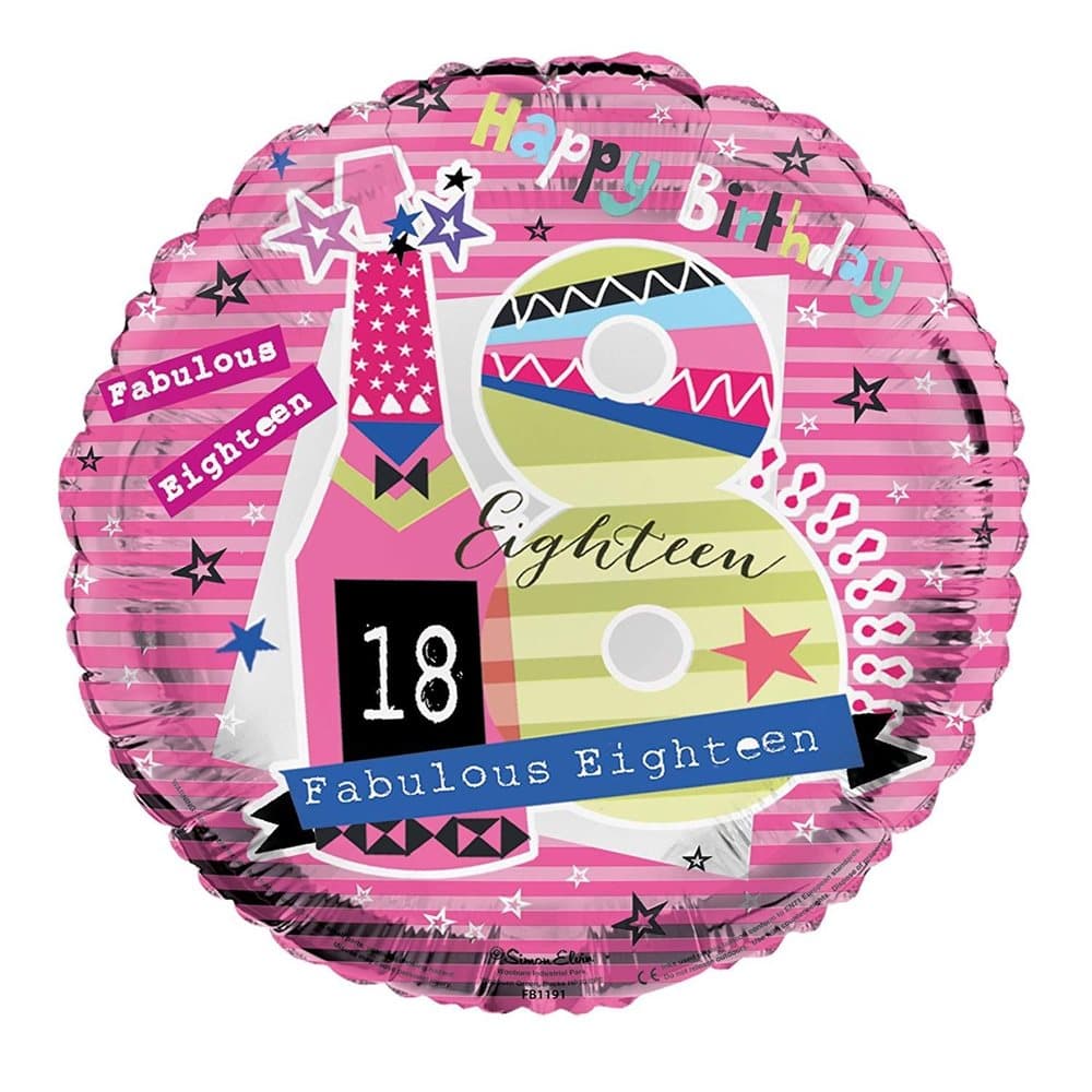 Simon Elvin Happy 18th Birthday Foil Balloon