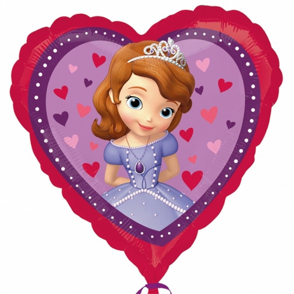 Anagram 18 Inch Disney Sofia The First Love Heart Shaped Foil Balloon