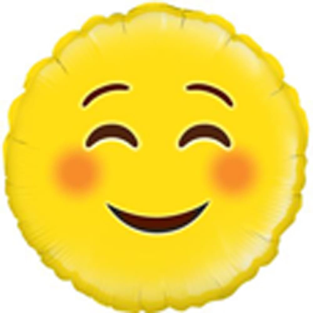 Oaktree Betallic 18 Inch Foil Smile Emoji Balloon