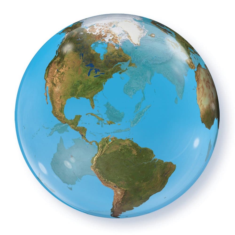 Qualatex 22 Inch Planet Earth Bubble Balloon