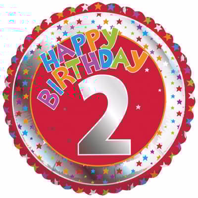 Creative Party Happy 2nd Birthday Milestone Balloon