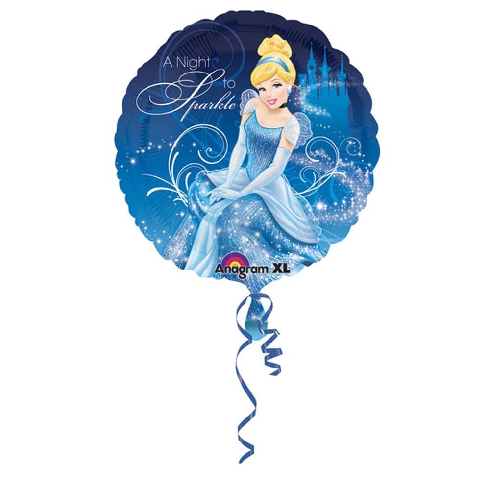Amscan 18 Inch Disney Cinderella Sparkle Circular Foil Balloon