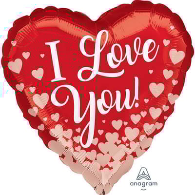 Anagram 18in I Love You Hearts Foil Balloon