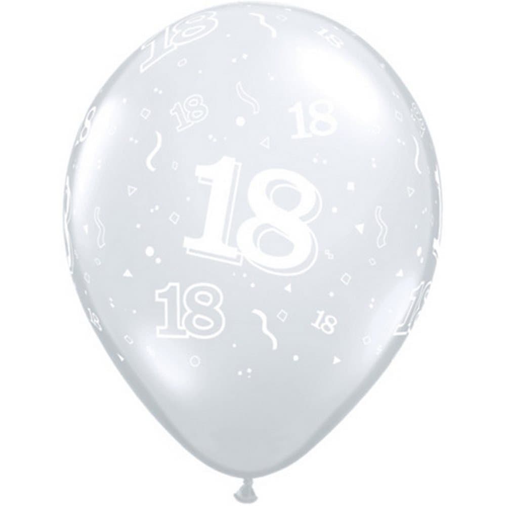 Qualatex 11 Inch 18th Birthday Balloons (Pack Of 50)