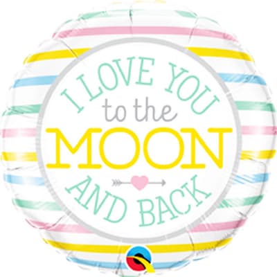 Qualatex 18in I Love You To The Moon Foil Balloon