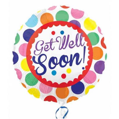 Anagram Get Well Soon Polka Dots Foil Balloon