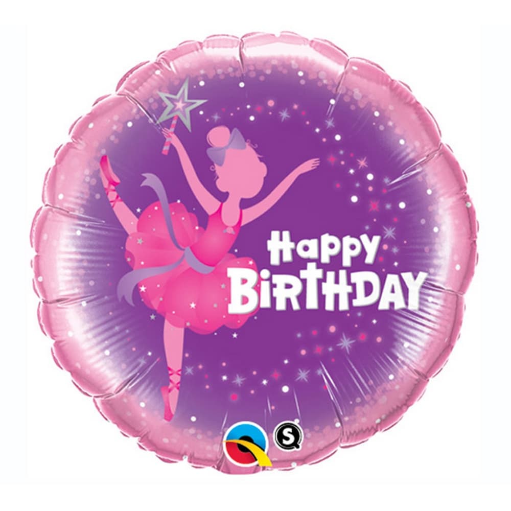 Qualatex Happy Birthday Ballerina Foil Balloon 18in
