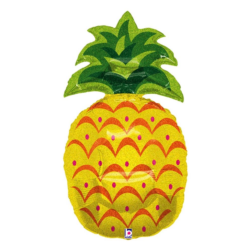 Oaktree 37 Inch Supershape Sparkling Pineapple Foil Balloon