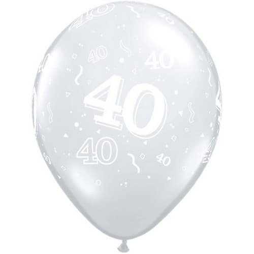 Qualatex 11 Inch Clear 40 Around Latex Balloon (Pack Of 50)