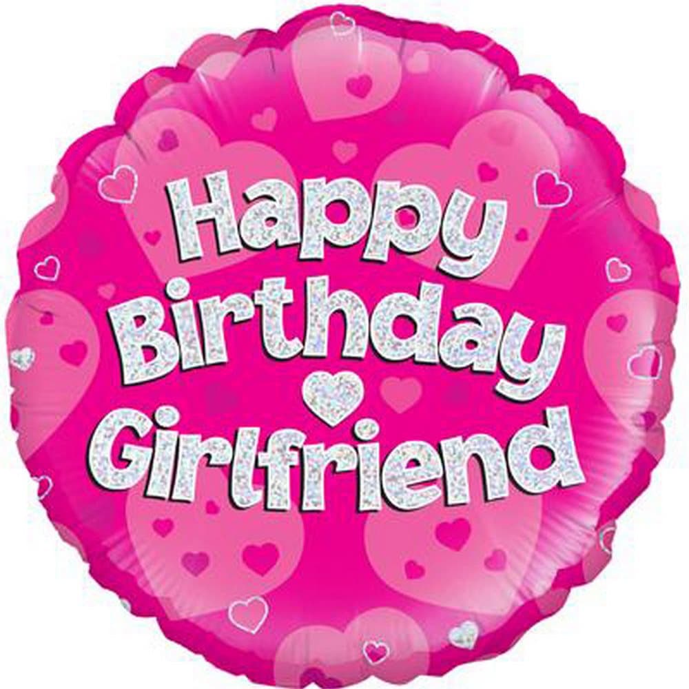 Oaktree 18 Inch Happy Birthday Girlfriend Foil Balloon