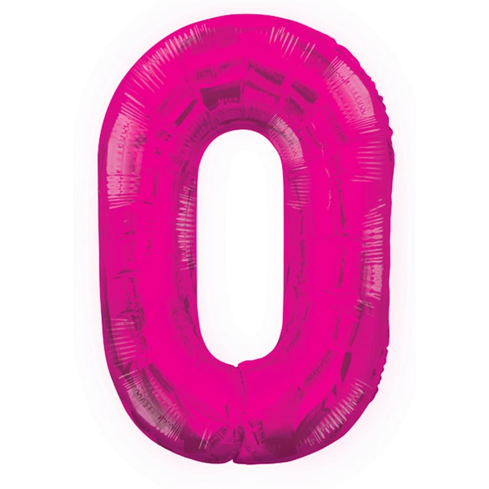 Unique Party 34 Inch Pink Glitz Number Balloon (0-9)