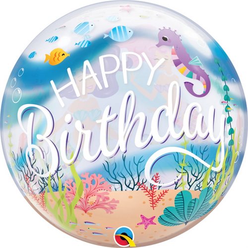 Bild av Qualatex Sea Birthday Bubble Balloon
