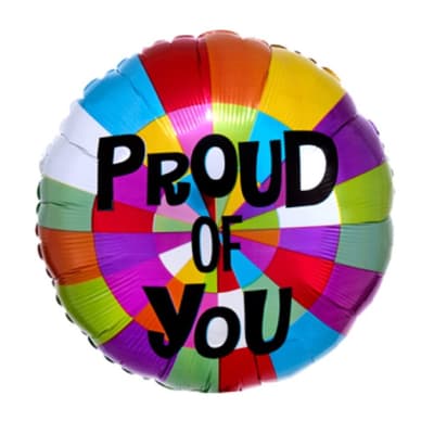 Anagram Foil Balloon with Proud Of You Design