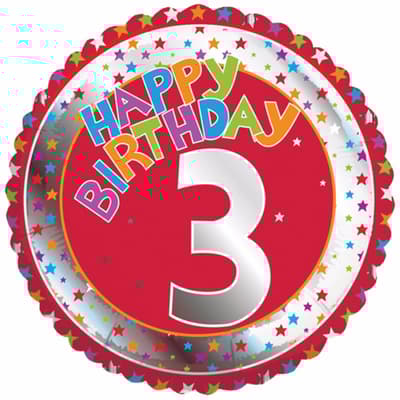 Creative Party Happy 3rd Birthday Milestone Balloon