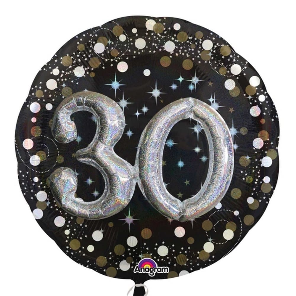 Anagram Sparkling 30 Birthday Supershape Balloon