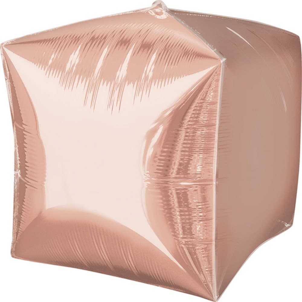 Anagram Supershape Cubez Rose Gold Balloon