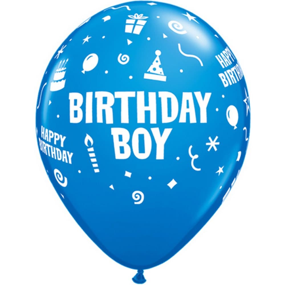 Qualatex 11 Inch Birthday Boy/Girl Latex Balloons (Pack Of 6)
