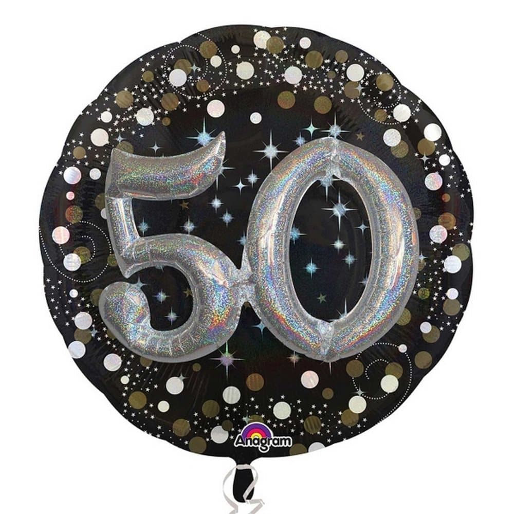Anagram Supershape Sparkling 50th Birthday Balloon
