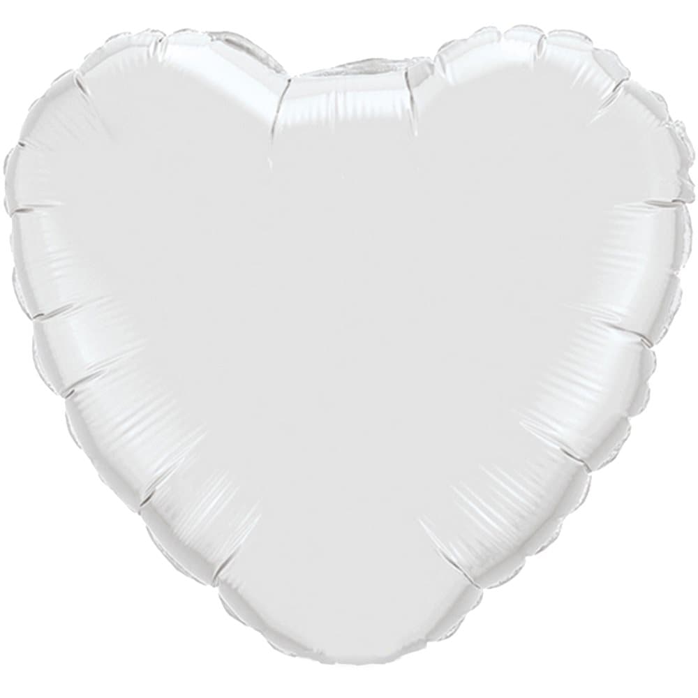 Qualatex 36 Inch Heart Shaped Plain Foil Balloon