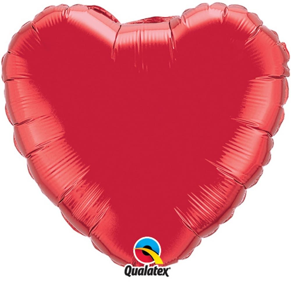 Qualatex 36 Inch Heart Shaped Plain Foil Balloon