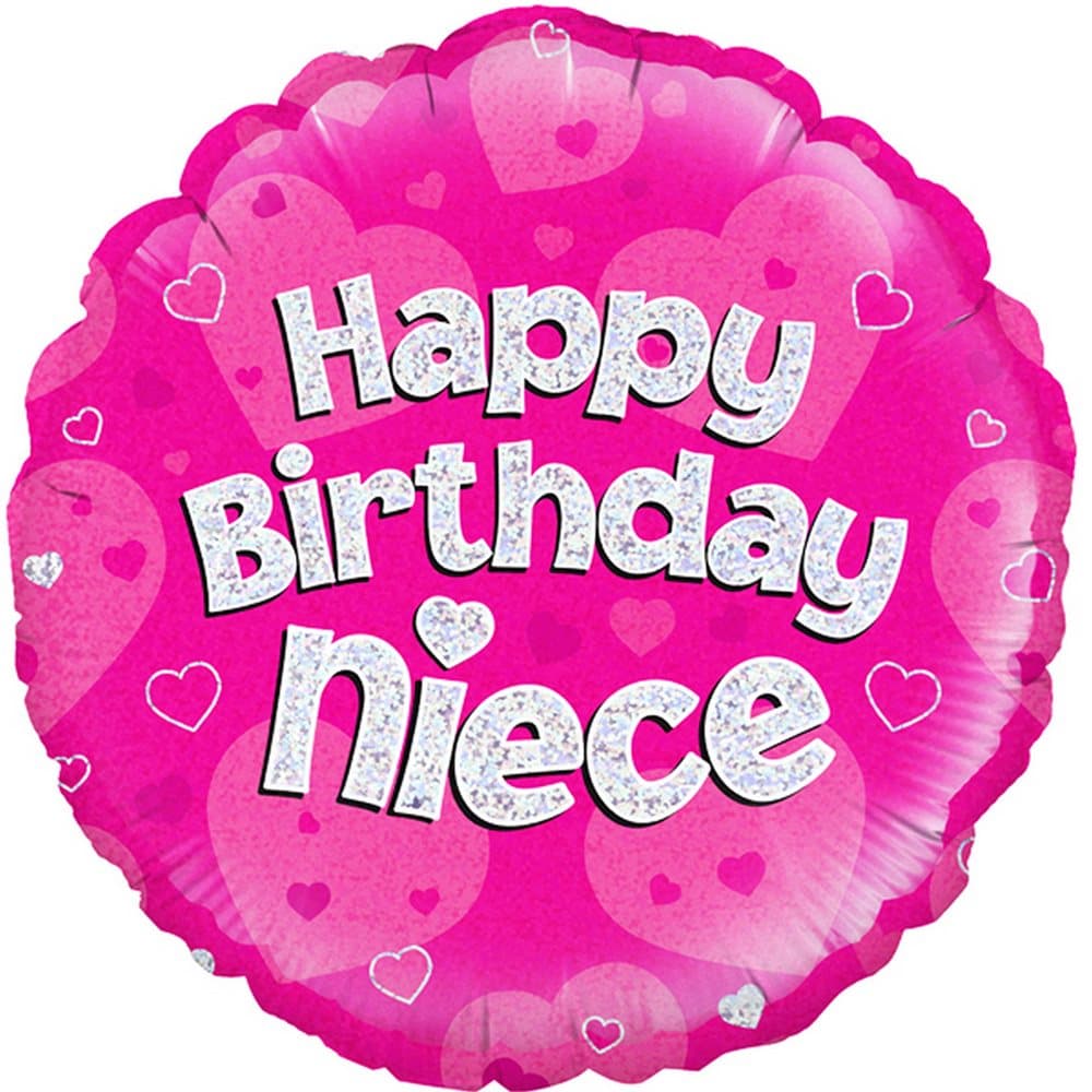 Oaktree 18 Inch Circle Happy Birthday Niece Foil Balloon