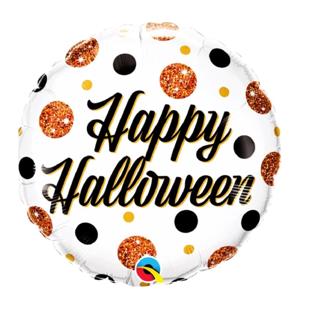 Qualatex Foil Balloon with Halloween Sparkly Dot Design