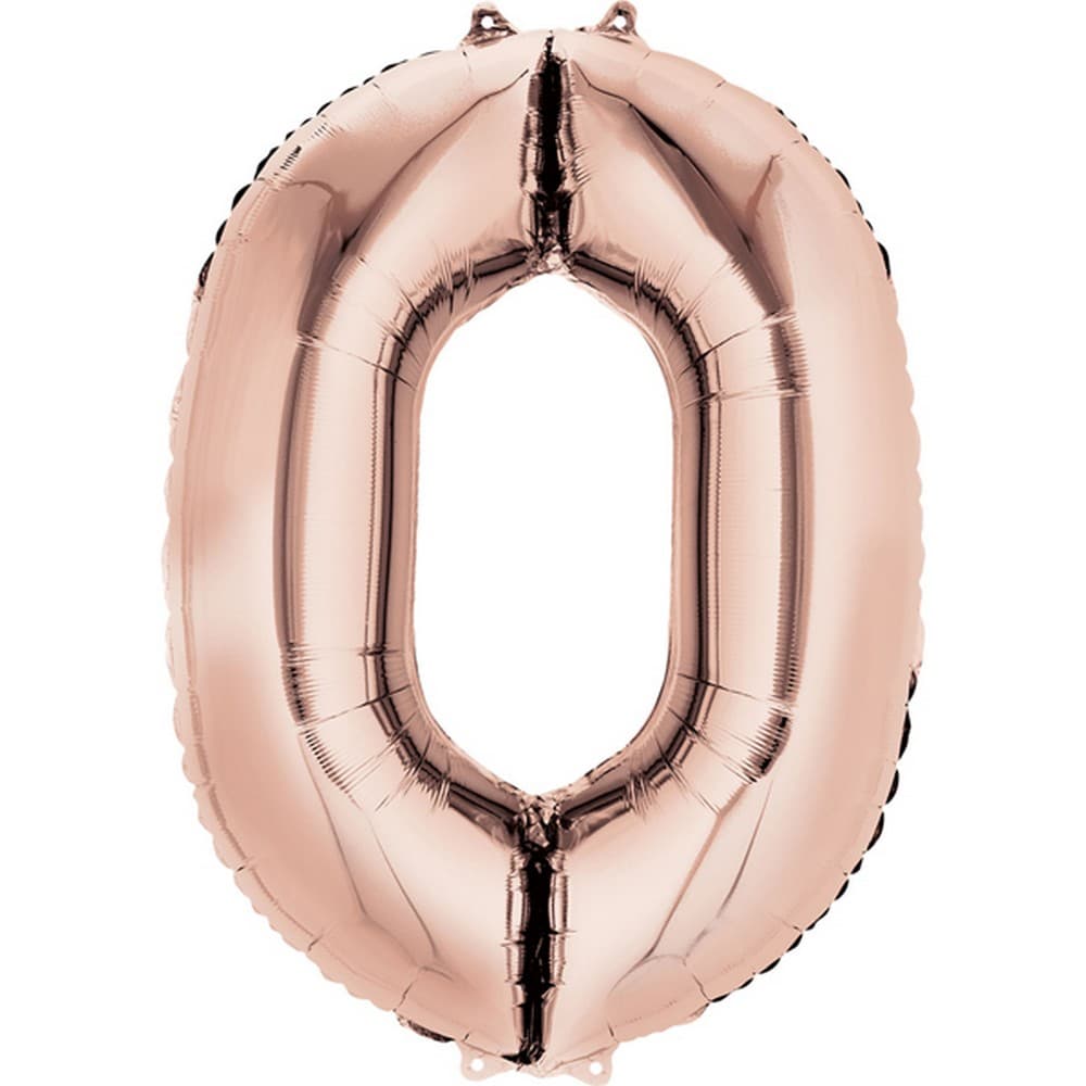 Anagram Supershape 34 Inch Number Rose Gold Balloon