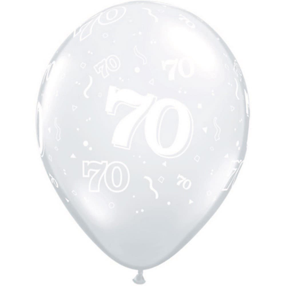 Qualatex 11 Inch 70th Birthday Latex Balloons (50 Pack)