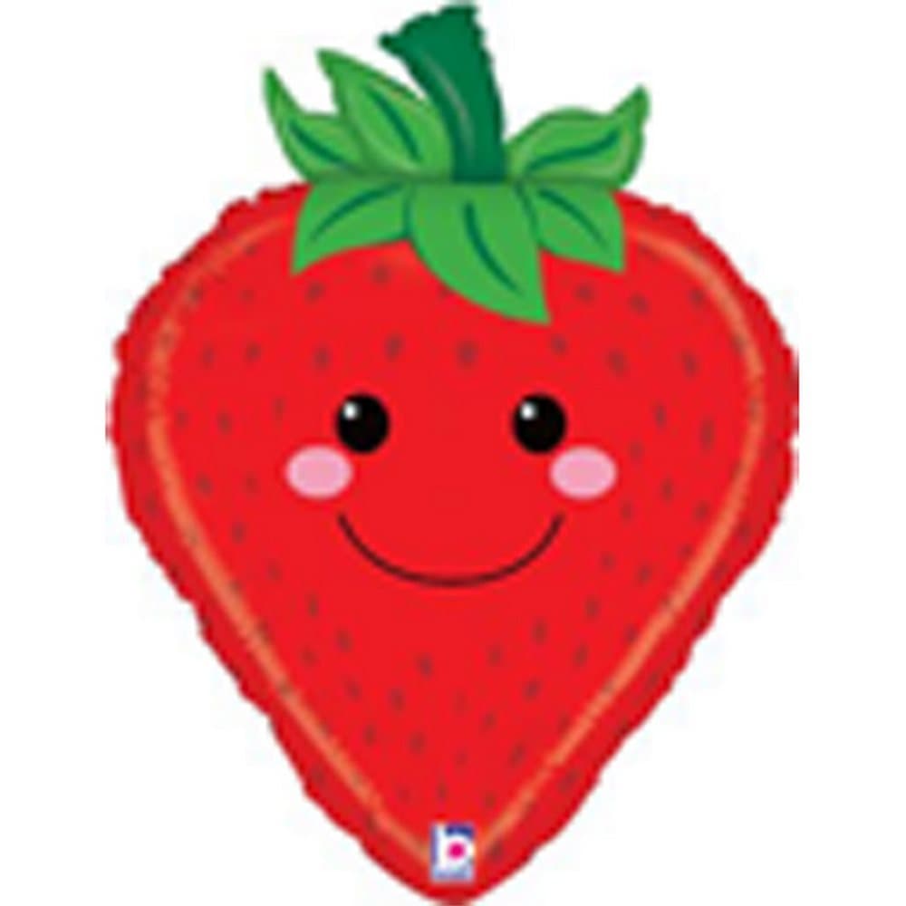 Oaktree Betallic 26 Inch Strawberry Shaped Balloon