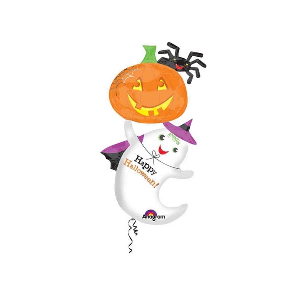 Anagram Ghost & Pumpkin Supershape Balloon