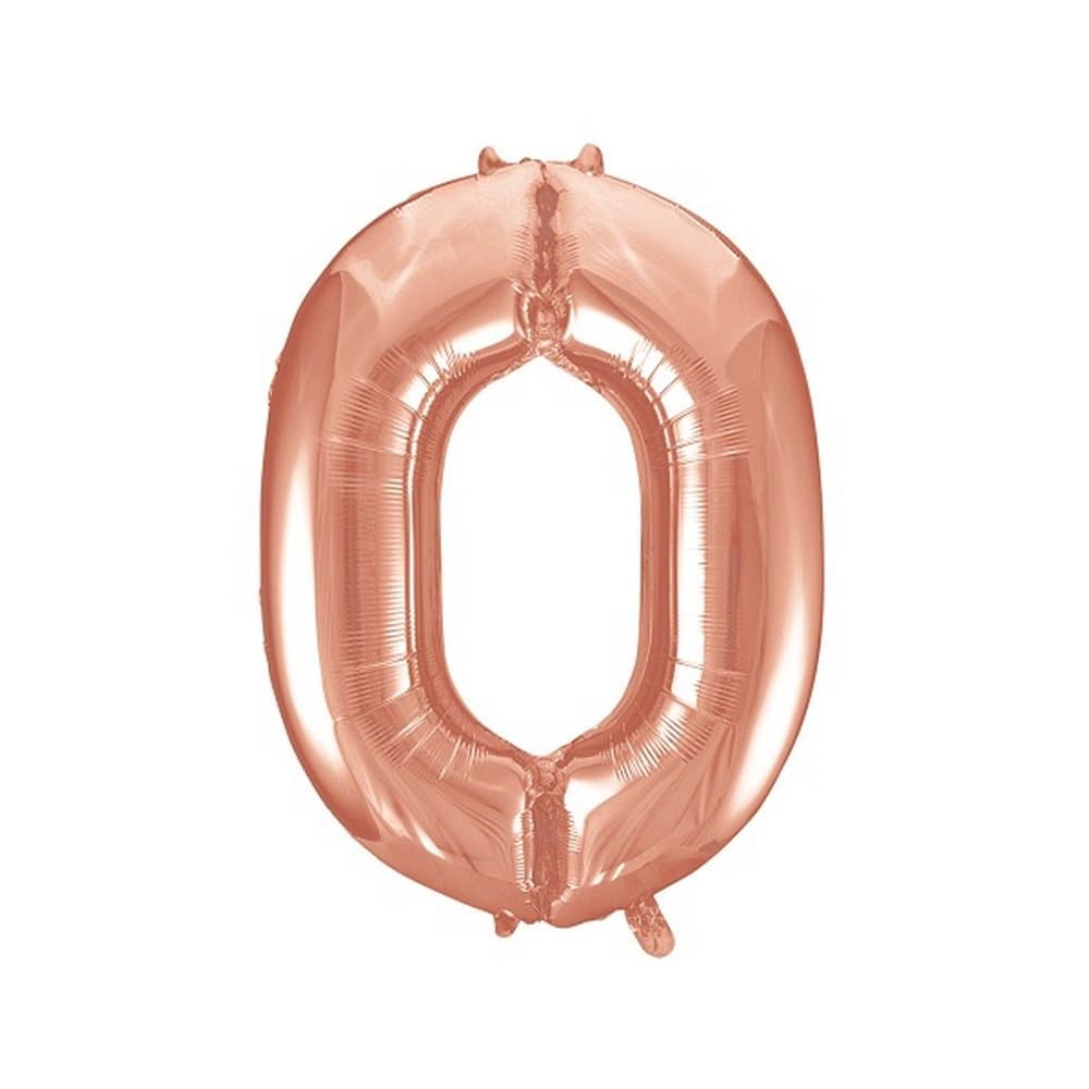 Unique Party 34 Inch Rose Gold Supershape Number Foil Balloon