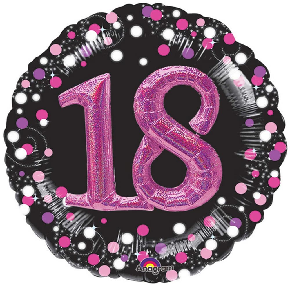 Anagram Supershape Milestone Birthday Multi Balloon Pink (Pack of 5)