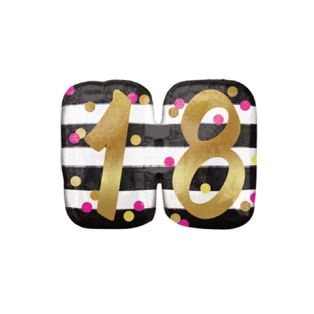 Anagram 18th Birthday Supershape Holographic Foil Balloon