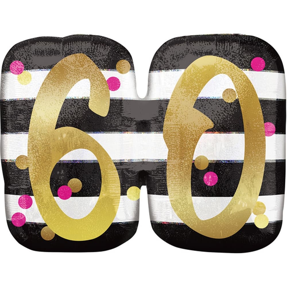 Anagram Supershape Holographic Foil Birthday Balloon