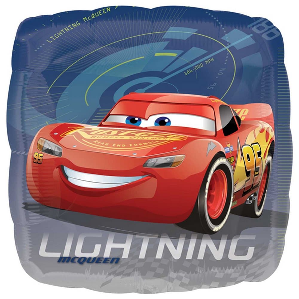 Anagram Disney Cars 3 18 Inch Lightning McQueen Square Foil Balloon