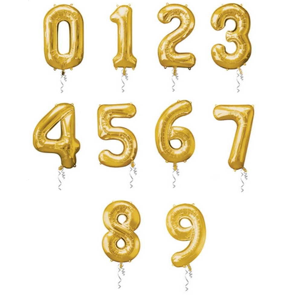 Amscan Supershape Gold Number Balloons