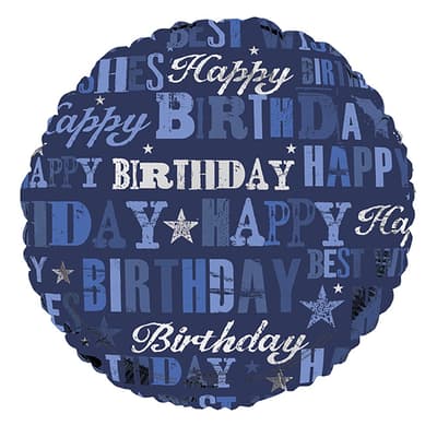 Simon Elvin 18 Inch Happy Birthday Design Foil Balloon