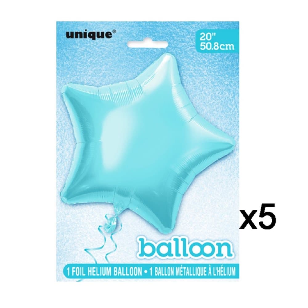 Unique Party Star Foil Balloon (Pack of 5)