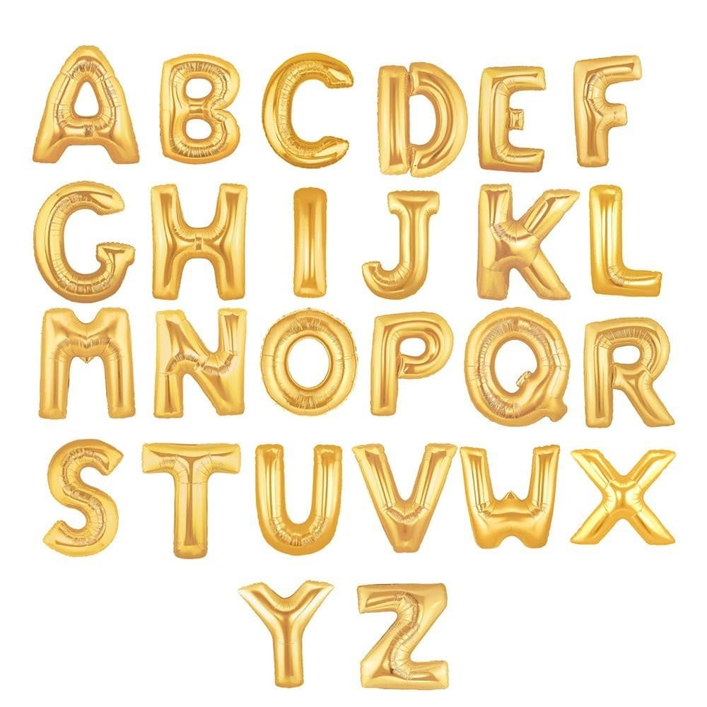 Oaktree Megaloon 40 Inch Gold Letter Balloons