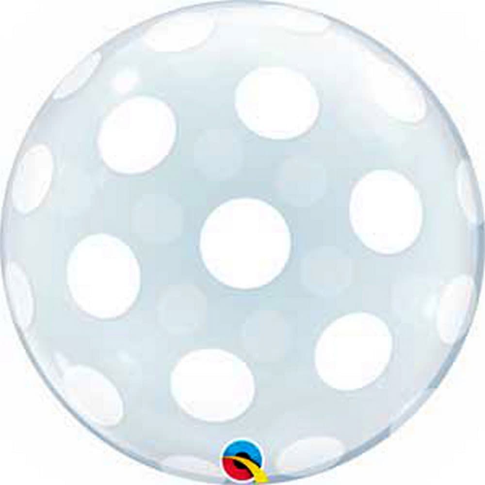 Qualatex 20in Deco Big Polka Dot Bubble Balloon