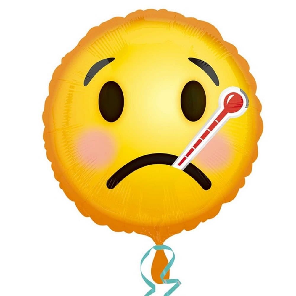 Anagram Get Well Soon Emoji Circle Foil Balloon