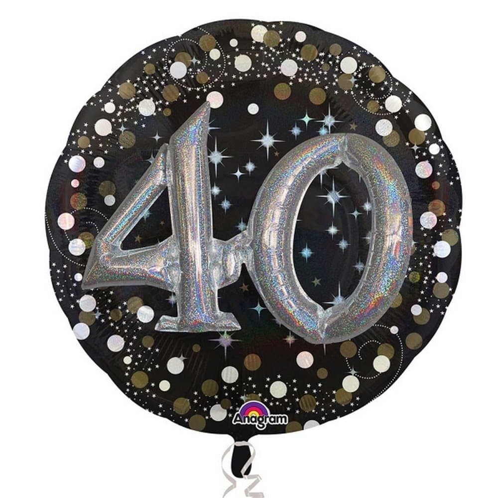 Anagram Supershape Sparkling 40th Birthday Balloon