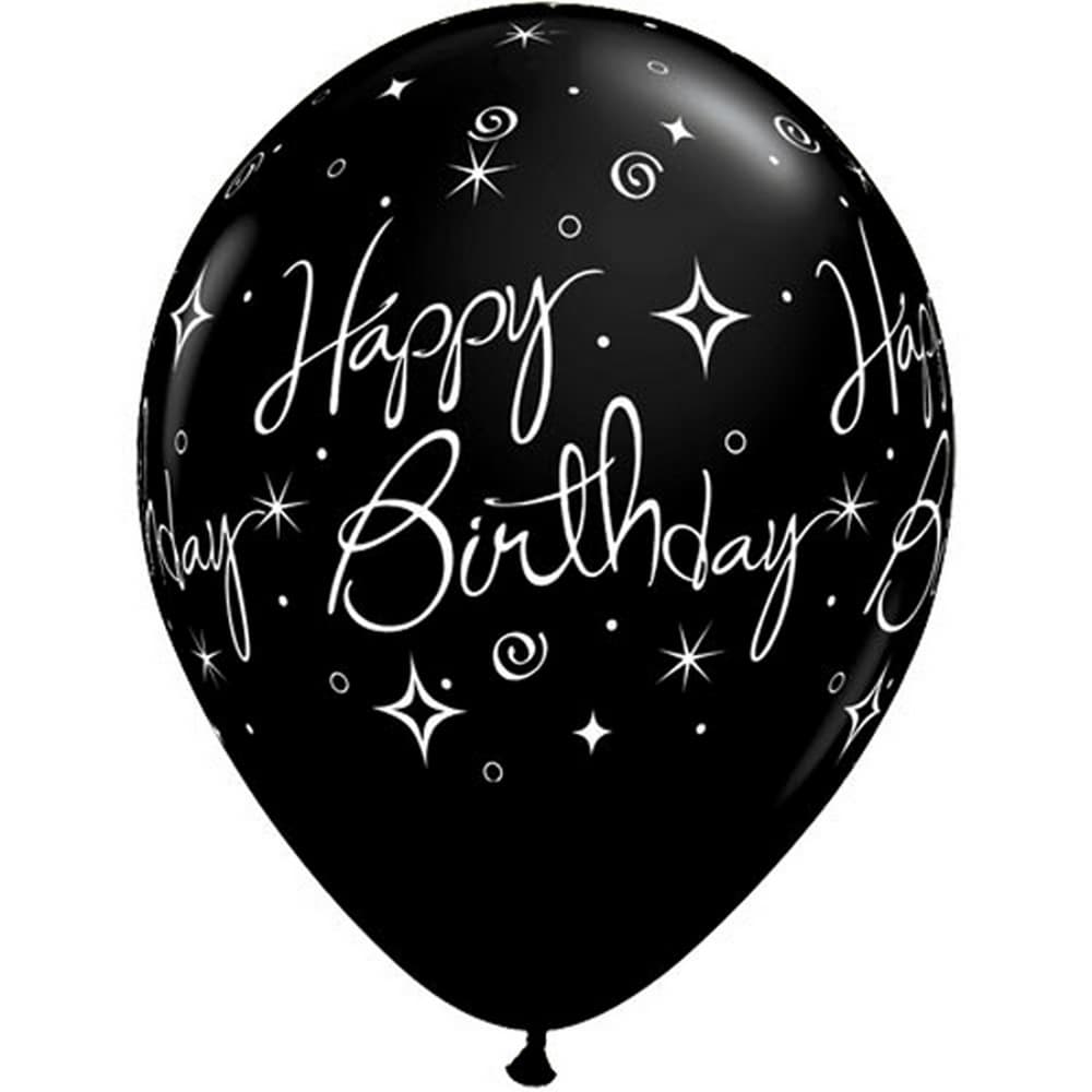 Qualatex Happy Birthday Sparkles and Swirls Latex Balloons 11in